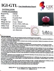7.49 Ratti Natural Neo Burma Ruby with Govt Lab Certificate-(3441)